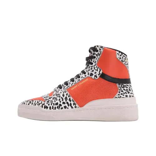 SAINT LAURENT Высокие кроссовки для скейтбординга женские оранжево-красные
