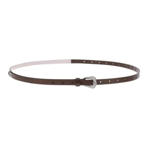 BRUNELLO CUCINELLI Телячья кожа Кожаные ремни Женские Коричневый