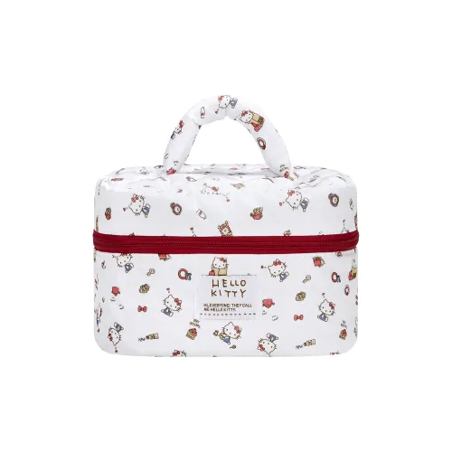 Zgo Sanrio Collaboration Hello Kitty Polyester Travel Storage Bag Women's White