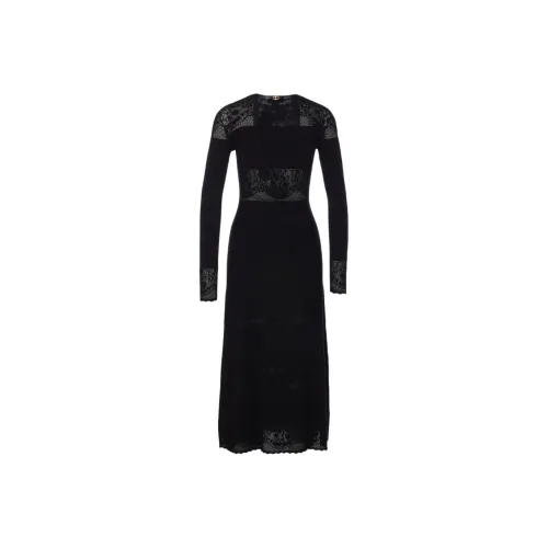 TWINSET Milano FW25 Длинное Платье с Длинными Рукавами Женское