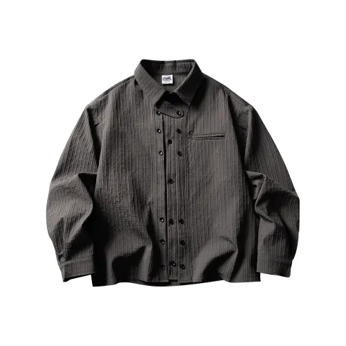 UNDOMAZE Осенний Длинный Рукав Рубашка Свободного кроя Мужская