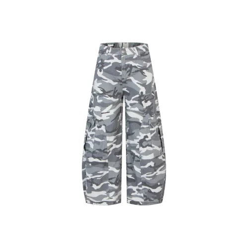 GBXM Серый Белый Камуфляж Унисекс Карго Брюки