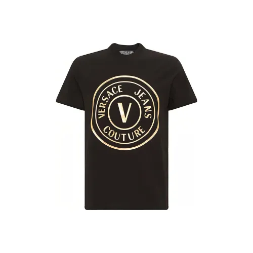 VERSACE JEANS COUTURE Мужские черные футболки