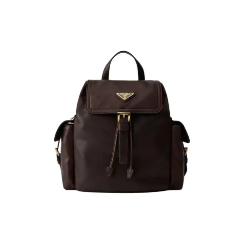 PRADA Sheepskin Backpack Medium Women's Ochra Brown