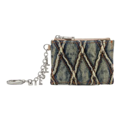 DIESEL Хлопок Картхолдер Стандартный Женский Джинсовый Синий