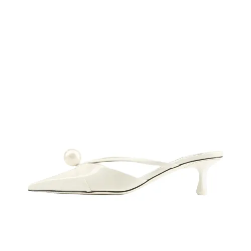 Jimmy Choo Домашние тапочки 5 см Женские Белые