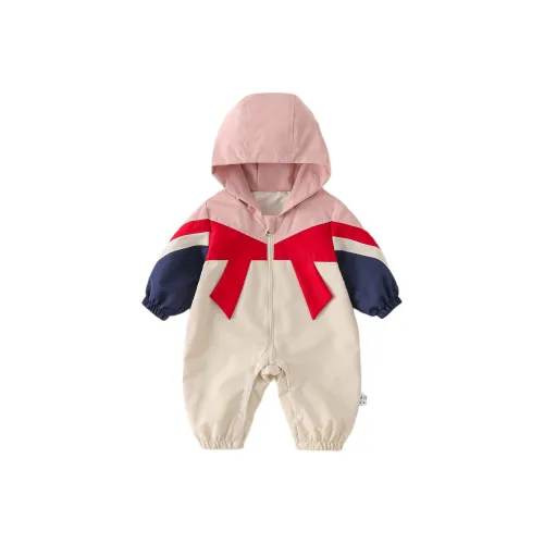 XiaoJinBu Розовые Детские Комбинезоны / Ползунки