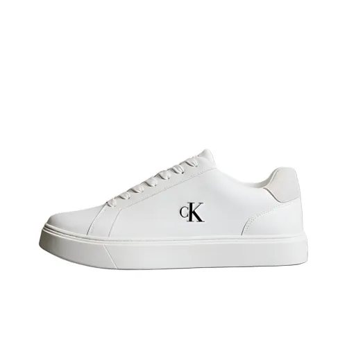 CALVIN KLEIN Низкие кроссовки для скейтбординга Мужские Белые