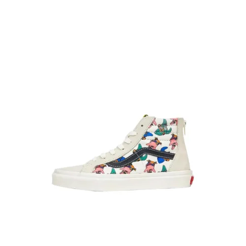 SPONGEBOB SQUAREPANTS x VANS SK8 HI Высокие Кеды для Скейтбординга Детские Белые