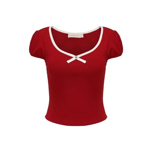 CHIWAWAMEME Красный Женские T-рубашки