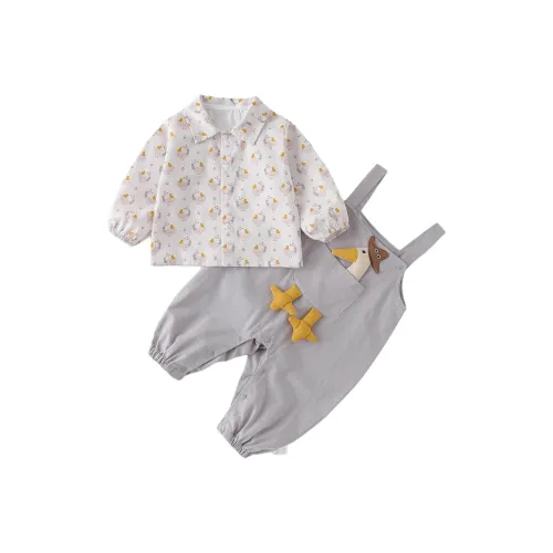 XiaoJinBu Серый Детский Повседневный Спортивный Комплект