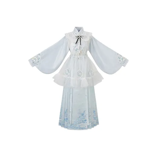 Cloud Hidden Moon Embroidery Ханьфу Женские