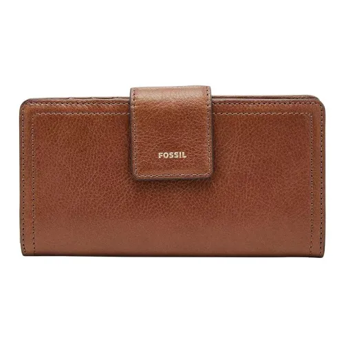 FOSSIL Кожа с полиуретаном клатч кошелек женский коричневый