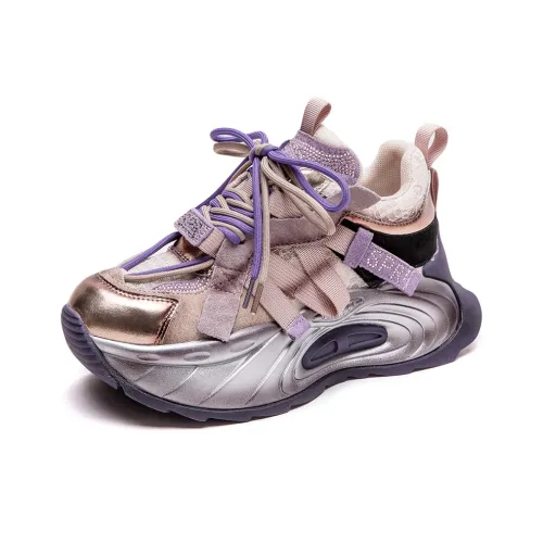 ZUOSAISI Низкий топ толстая подошва кроссовки женские фиолетовые