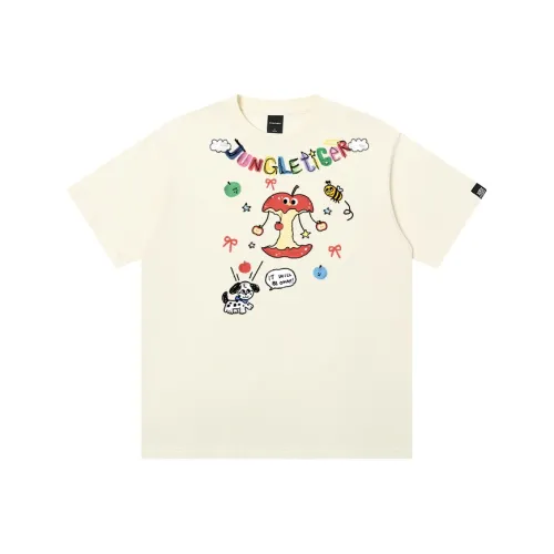 JUNGLE TIGER Кремовый Абрикос Унисекс T-рубашки