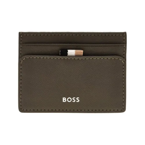 Hugo Boss Кожа Держатель для карт Мужской Зеленый