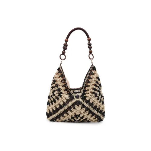 DALO Плетеная соломенная сумка через плечо женская многоцветная