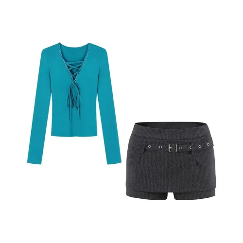 MARIE·COCO Топ+Юбка-Шорты Женские Комплекты Юбка