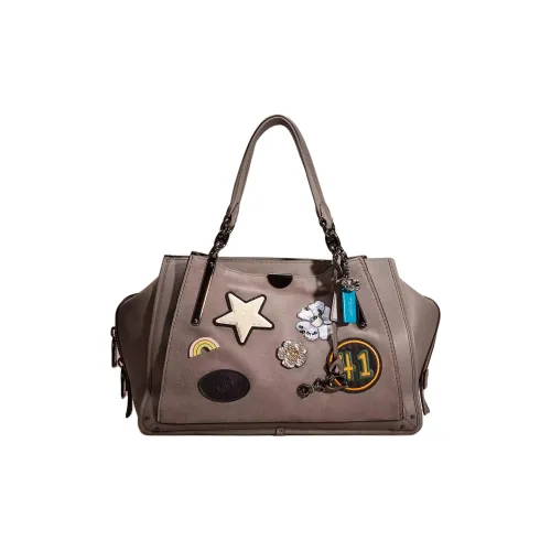 COACH DREAMER Кожа Пэчворк Замша Плечевая Сумка Сумка Большая Женская