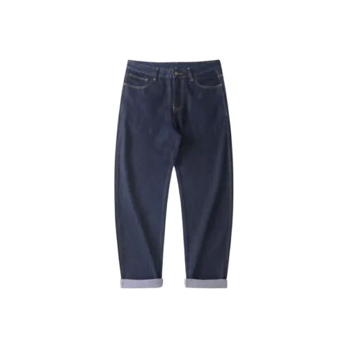 FAIRWHALE Темно-синий Унисекс Джинсы