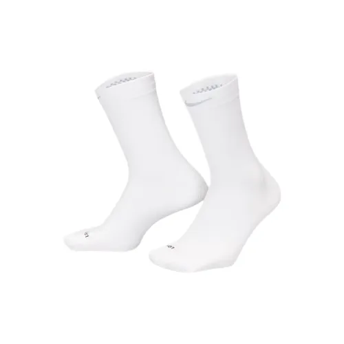 Nike Clothing 1 Pack White Unisex Mid Calf Socks