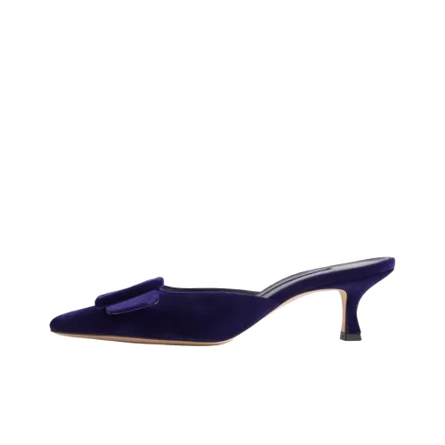 MANOLO BLAHNIK Maysale Узкий каблук Высокие каблуки 5 см Женские Фиолетовый