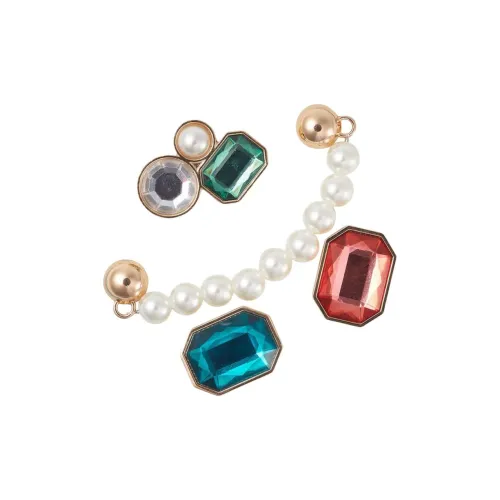 Crocs ПВХ Обувь Пряжка Унисекс Темный Цвет Драгоценный Камень FIVE Штук Набор