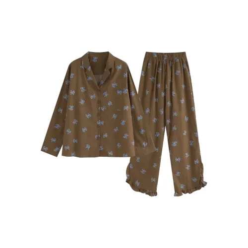 O'MESIK Коричневый Женские Пижамные Комплекты