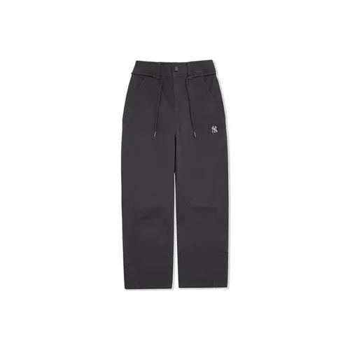Mlb Base Logo New York Yankees Basic Collection 25FW Повседневные брюки Унисекс Темный угольно-серый