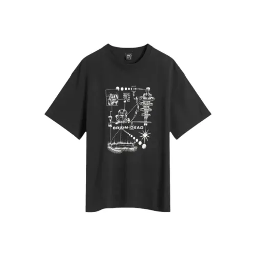 Мужская черная футболка Brain Dead co-brand