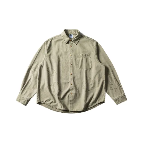 UNDOMAZE Весенний Осенний Длинный Рукав Рубашка Свободного Кроя Мужская