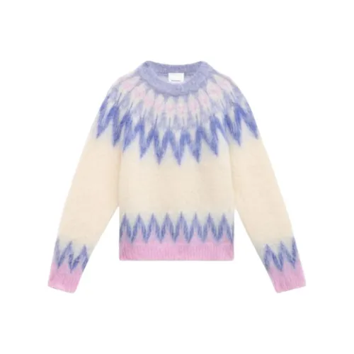 ISABEL MARANT Синий с Белым Lettering Мужские Свитера