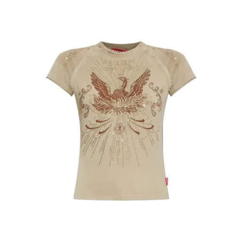 DIESEL Бежевые Женские T-рубашки