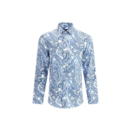 ETRO Мужские Синие Рубашки