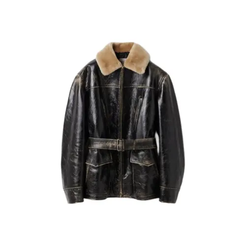 MIU MIU Черные Женские Кожаные Куртки