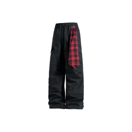 PASOK Повседневные брюки для мужчин цветовой блок квадратный шарф съемный модный бренд рабочий стиль длина брюк брюки мужской