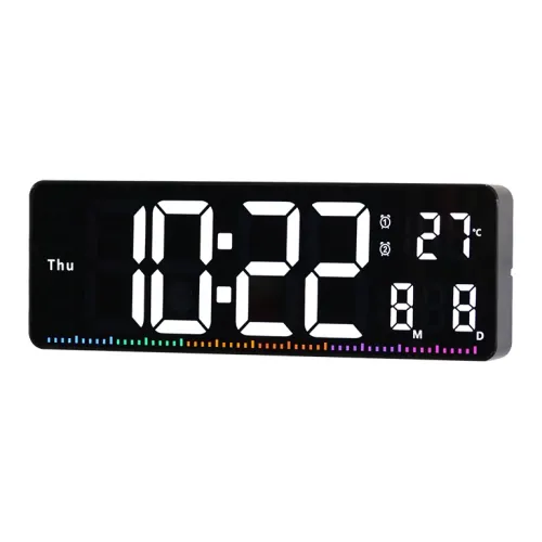 HENSE Электронный Механизм Пластик Стена Часы Унисекс Черный HA6663