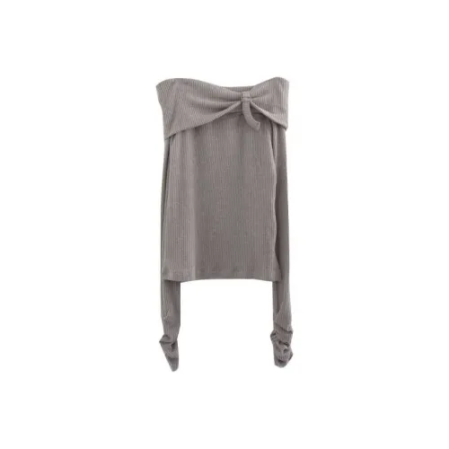 LOWEAR Off Плечо Пряжка KNIT Трикотаж Женские