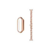 Розовое золото + одиночный вырез, чехол ромб