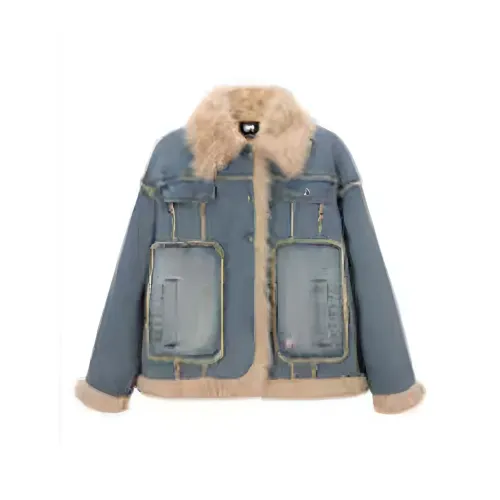 TSKIU Синий Женские Джинсовые Куртки