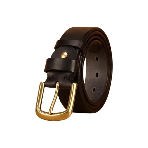 MH Ремни из крупнозернистой текстуры коровьей кожи мужские 3,8 см