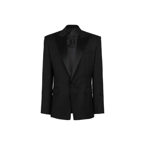 BALMAIN FW22 Бизнес-костюм Пальто Мужской Черный