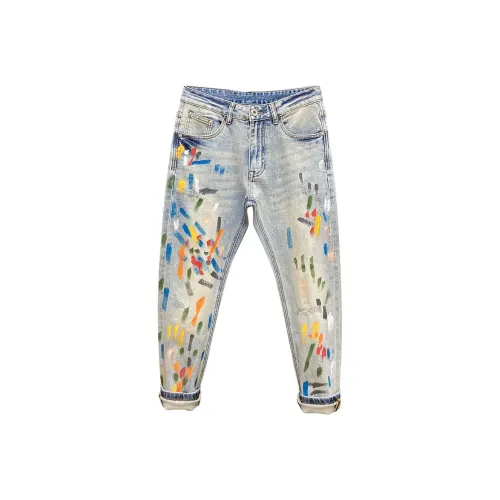 Zomuros Blue Unisex Jeans Зомурус Синий Унисекс Джинсы