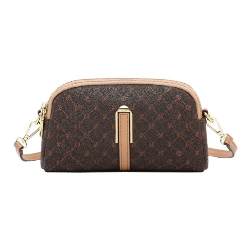 SMILE FOCUS Микрофибра Синтетическая Кожа Одно Плечо Клатч Стандартный Женский Кофейный