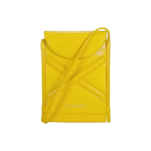 Alexander McQueen Curve Micro Коровья кожа Сумка через плечо Женская Желтая