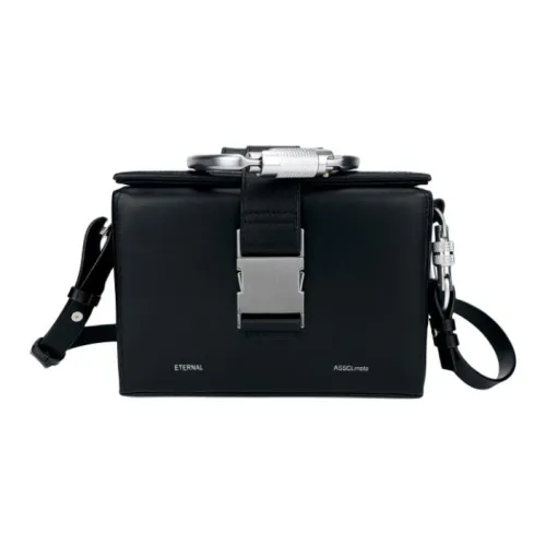 VIHUS Сумка через плечо из крупнозернистой текстуры коровьей кожи унисекс черная