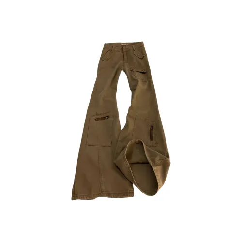 UPWARD LAB Темно-Кофейные Унисекс Джинсы