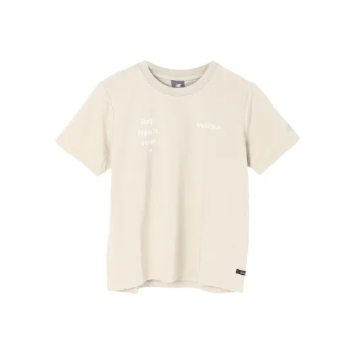 New Balance совместный бренд Светло-коричневые Женские T-рубашки