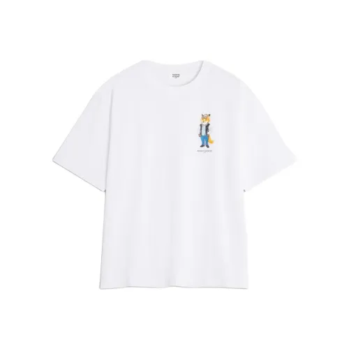 Maison Kitsune Dressed Fox Белая Мужская Рубашка T