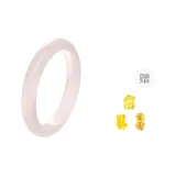 Розовый браслет с глазурью "Кошачий глаз"